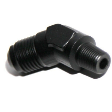 -6AN 6 AN AN-6 Male Flare To 1/8" NPT Thread 45 Degree Fitting Adapter Black