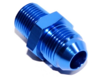 Picture of -8AN Male to 3/8NPT Male Thread Aluminum Anodized Hose End Fitting Adapter Blue