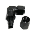 10AN AN10 90 Degree Union Elbow Fitting Swivel Fuel Oil Gas Line Hose End Black