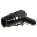 1Pcs 45Deg Fuel Oil Gas Line 3/8"NPT Male to 3/8"Hose Barb Fitting Adapter Black