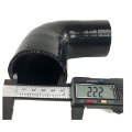 1x 2.25" Black 90 Degree Silicone hose Coupler 4 layer polyester high