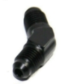 Picture of 1x 4AN Male to Male AN4 Fitting Adapter Black 45 Deg Swivel Fuel Oil Gas Line