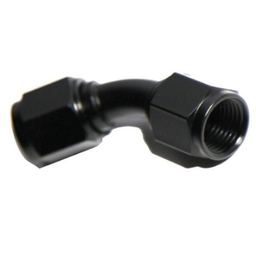 1x 6AN Female to AN-6 Female 45 Degree Swivel Fuel Oil Gas Line Fitting Black