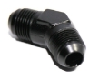 Picture of 1x AN8 8AN to AN-8 Male 45 Degree Swivel Fuel Oil Gas Line Fitting Adapter Black