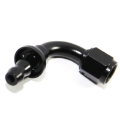 1x Black AN4 4AN AN-4 90 Degree Push On/ Push Lock Hose End Fitting Adapter