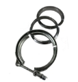 Picture of 1x Universal Mild Steel 3" Inch 76mm Turbo V-Band Clamp+2Pcs 3" Flange Kit