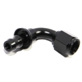 1x90 Degree AN6 6AN AN-6 Swivel Fuel Oil Gas Line Push-on Hose End Fitting Black