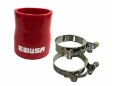 Picture of 2.5" to 2.25" I.D. Universal 4-Ply Straight Silicone Hose Coupler Red with Clamp