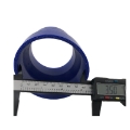 3.5" to 3" I.D. Universal 4-Ply Straight Silicone Hose Coupler Blue
