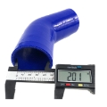 4-Ply Silicone 2" Coupler 45 Degree Angled Elbow Hose Blue High Performance
