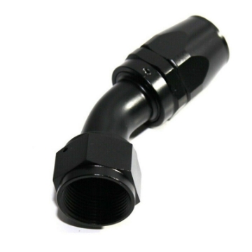 45 Degree AN-16 AN16 Swivel Fuel Oil Gas Line Hose End Fitting Adapter Black