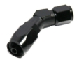 Picture of 45 Degree Swivel Fuel Oil Gas Line Hose End 4AN AN-4 Union Elbow Fitting Black