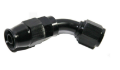 Picture of 6AN AN-6 Fitting Black 45 Degree Swivel Fuel Oil Gas Line PTFE Hose End