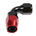 90 Degree -10AN AN10 Swivel Oil/Fuel/Gas Line Hose End Fitting Adapter Black+Red
