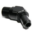 Aluminum Fitting 4AN Male to 4AN Male Straight with 1/8NPT Gauge port Black