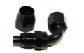 Picture of AN-8 AN8 90° Deg Swivel Fuel Oil Gas Line Hose End Fitting Adapter BLACK