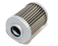 Picture of AN6 AN8 AN10 Inline 50 Micron High Flow Fuel Filter w/reusable SS Filter Black