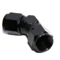 AN8 8AN Female to AN-8 Female 45°Deg Swivel Fuel Oil Gas Line Fitting Black