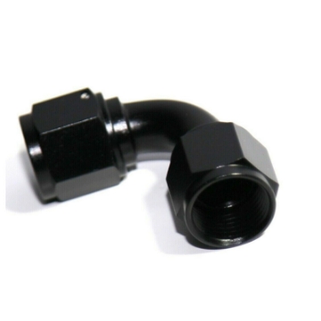 AN8 8AN Female to AN-8 Female 90 Degree Swivel Fuel Oil Gas Line Fitting Black