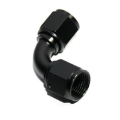 AN8 8AN Female to AN-8 Female 90 Degree Swivel Fuel Oil Gas Line Fitting Black