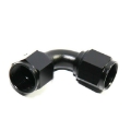 AN8 8AN Female to AN-8 Female 90 Degree Swivel Fuel Oil Gas Line Fitting Black
