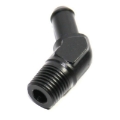 Black 1/4" NPT Male to 3/8" Hose Barb 45° Deg Fuel Oil Gas Line Fitting Adapter
