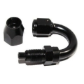 Black AN-4 AN4 180° Swivel-Seal Fuel Oil Gas Line Hose End Fitting Adapter