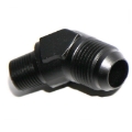 Black AN10 10AN Male to 3/8"NPT Male 45 Degree Fuel Oil Gas Line Fitting Adapter