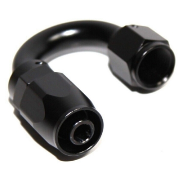 EMUSA AN-6 AN6 180° Deg Swivel Fuel Oil Gas Line Hose End Fitting Adapter BLACK