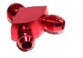 Picture of EMUSA AN10 10-AN Male to 2X AN8 8-AN Male 3-Way Y-Block Red Fitting Adapter New