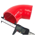 EMUSA Red 3" Universal 90 Degree Elbow Silicone Hose Turbo Pipe