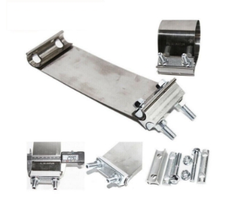 Picture of New 1Pcs 2.5" Stainless Steel Butt Joint Band Exhaust Clamp Sleeve Coupler T304