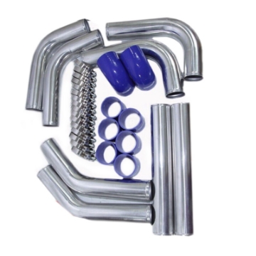 New 3" Universal Intercooler Charge Pipe+Blue Silicones Hose Coupler+SS Clamps