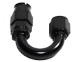 Picture of New AN8 8AN AN-8 180 Degree Swivel Fuel Oil Gas Line PTFE Hose End Fitting Black