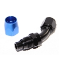 New Black+Blue AN10 45 Degree Swivel Oil/Fuel/Gas Line Hose End Fitting Adapter