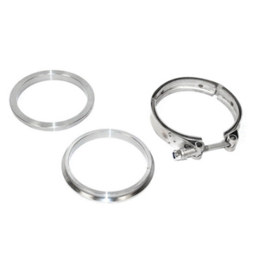 New Brand 4" inch Stainless Steel V-Band Flange&Clamp Kit For Turbo Exhaust