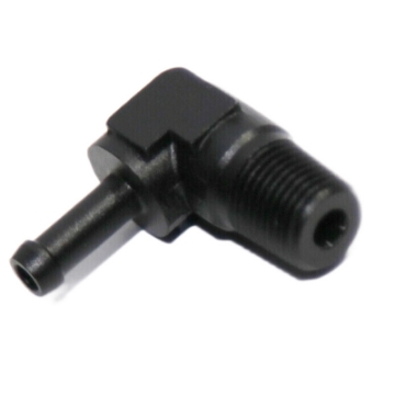 (one) 1/8NPT Male to 3/16" Hose Barb 90 Degree Fuel Oil Gas Line Fitting Adapter