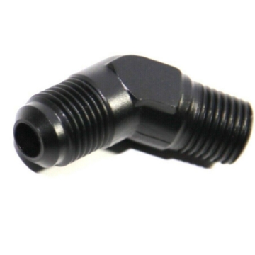 (one) 45 Degree Fuel Oil Gas Line Fitting Adapter AN6 6AN Male to 1/4NPT Male