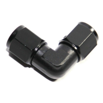 (one) 90 Degree Black AN4 Female to 4AN AN-4 Female Flare Swivel Fitting Adapter