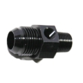 (one) AN10 Male to 3/8NPT Male Straight Flare Fitting w/ 1/8NPT Gauge Port