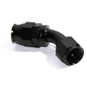 (one) AN12 12AN AN-12 45° Degree Swivel Fuel Oil Gas Line Hose End Fitting Black
