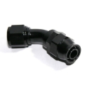 (one) AN12 12AN AN-12 45° Degree Swivel Fuel Oil Gas Line Hose End Fitting Black