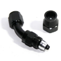 (one) AN4 4AN AN-4 45° Degree Swivel Fuel Oil Gas Line Hose End Fitting Black
