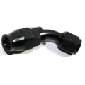 (one) AN4 4AN AN-4 45° Degree Swivel Fuel Oil Gas Line Hose End Fitting Black