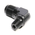 (one) AN6 6AN Male to 1/8NPT Male 90°Deg Fuel Oil Gas Line Fitting Adapter Black
