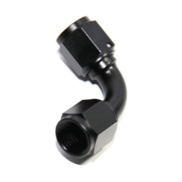 (one) AN6 Female to 6AN AN-6 Female 90 Degree Flare Swivel Fitting Adapter Black
