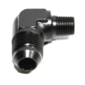 (one) AN8 8AN Male to 1/4NPT Male 90 Degree Fuel Oil Gas Line Fitting Adapter