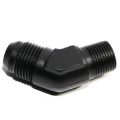 (one) AN8 8AN Male to 3/8NPT Male 45 Degree Fuel Oil Gas Line Fitting Adapter