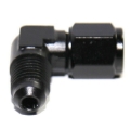 (one) Black AN4 Female to 4AN AN-4 Male 90 Degree Flare Swivel Fitting Adapter