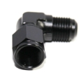 (one) Black AN6 Female to 6AN AN-6 Male 90 Degree Flare Swivel Fitting Adapter